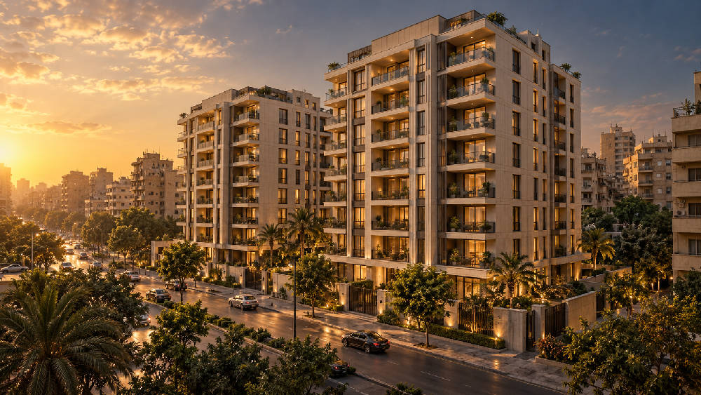 برجان سكنيان – 10 طوابق – تصور إبداعي