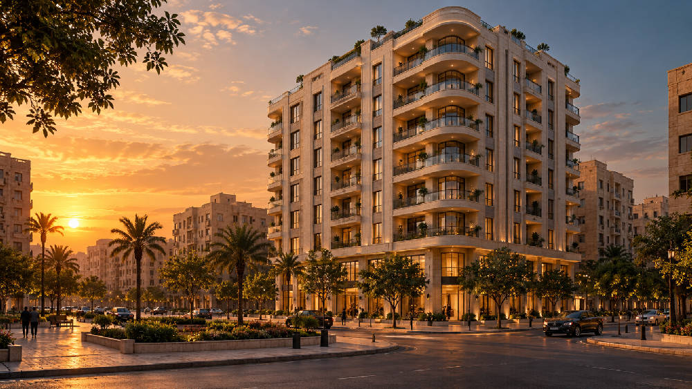 برج سكني – 10 طوابق، ميدان طيبة – تصور إبداعي